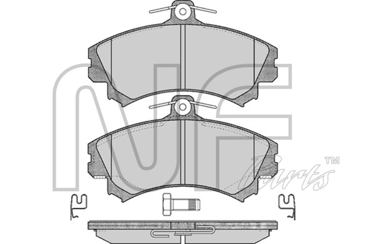 NF PARTS Комплект тормозных колодок, дисковый тормоз NF0016681